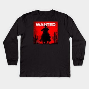 Red Dead Wanted Vintage Kids Long Sleeve T-Shirt